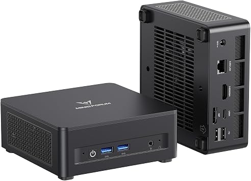 MINISFORUM UM690L Slim Mini PC, AMD Ryzen 9 6900HX 8C16T, up to 4.9 GHz, 32 GB LPDDR5 &1 TB PCIe 4.0 SSD Mini Desktop Computer, DPHDMI 2.1USB 4 Triple Output, 4 x USB Type-A, WiFi 6EBT 5.3