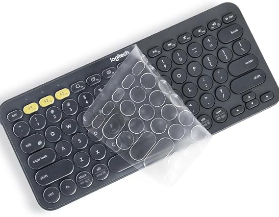 Keyboard Cover for Logitech K380 Pebble Multi-Device Bluetooth Keyboard/Logitech Pebble Keys 2 K380s/Logitech K380 Multi-Device Bluetooth Keyboard, Logitech K380 Wireless Keyboard Cover, US Layout