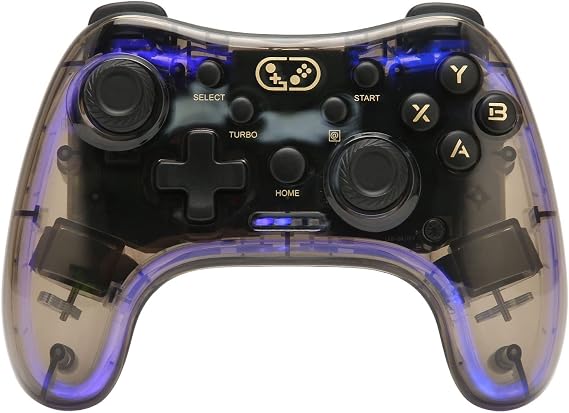 Wireless Gaming Controller, Dual Vibration USB Bluetooth Wireless Gaming Controller Gamepad with RGB Backlight, Remote Joystick Gamepad Computer Game Controller, PC TV, Switch for PS3 etc