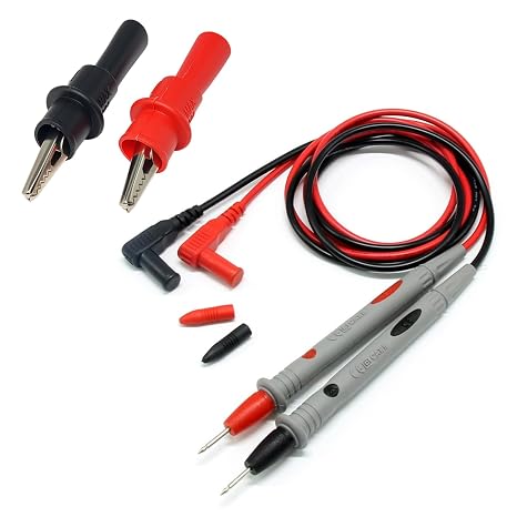 1 Pair Multimeter Test Leads 1M, CAT III 1000V 20A with Alligator Clips