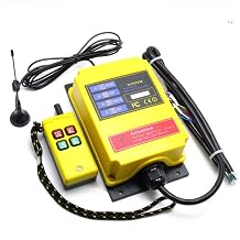 Industrial Wireless Remote Controller Start Stop Electric Hoist Crane Switch for Slurry Pump Slime Pumps, 1 Transmitter 1 Receiver, 500m Distance F21-2S-TXZB (AC36V)