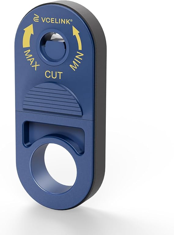 VCELINK Self-Adjusting Wire Stripper Tool, Network & Coax Cable Stripper, Mini Stripping Tool with Finger Loop, Fits Cat5e, Cat6, RG59, RG6, Safe & Precise Cut