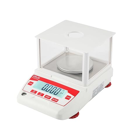 UXILAII Analytical Balance LCD with Plastic Windshield 100g x 0.001g