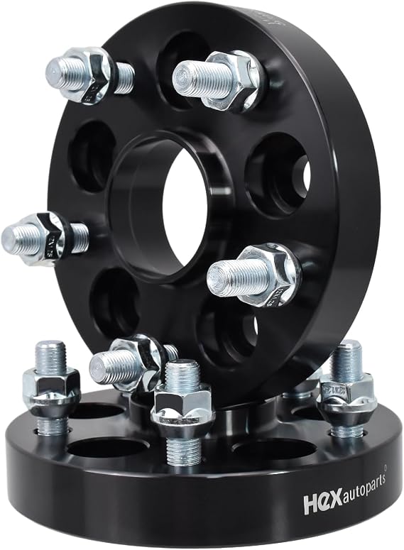 Hex Autoparts 1" 25mm 5x100 to 5x114.3 Wheel Adapters Spacers Hubcentric 2pcs 56.1mm CB with 12x1.25 Studs Compatible with Subaru BRZ Impreza Outback Legacy Scion FR-S Saab 9-2X