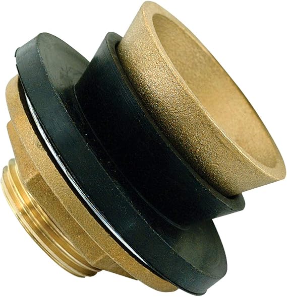EZ-FLO Closet Spud, 1 x 3/4 in, Brass Plumbing Fitting for Urinals, 40131