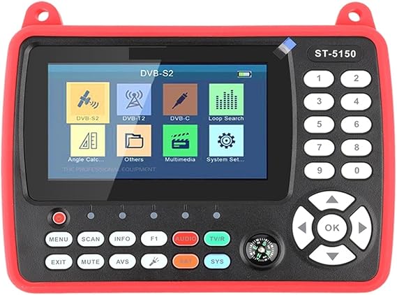 Satlink DVB-S2+DVB-C+DVB-T2 Combo MPEG4 HD H.265 Satellite Finder Meter H.265 HEVC MPEG-4 QPSK 8PSK 16APSK 4.3" TF Easy to Use