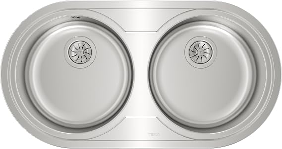 Duetta steel sink Teak model. [Energy Class A]