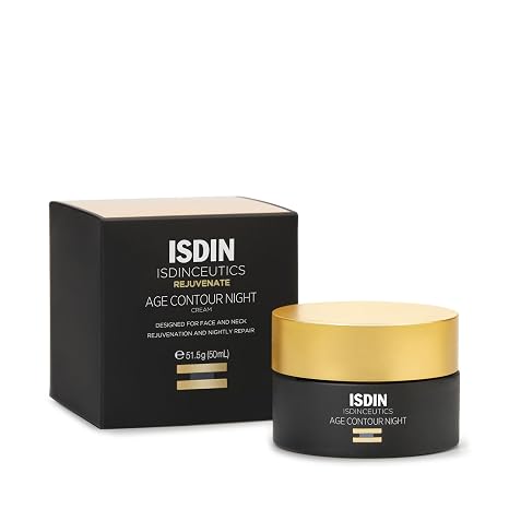 ISDIN Isdinceutics Age Contour Night, Face and Neck Cream with Melatonin and Peptides, 1.8 Oz