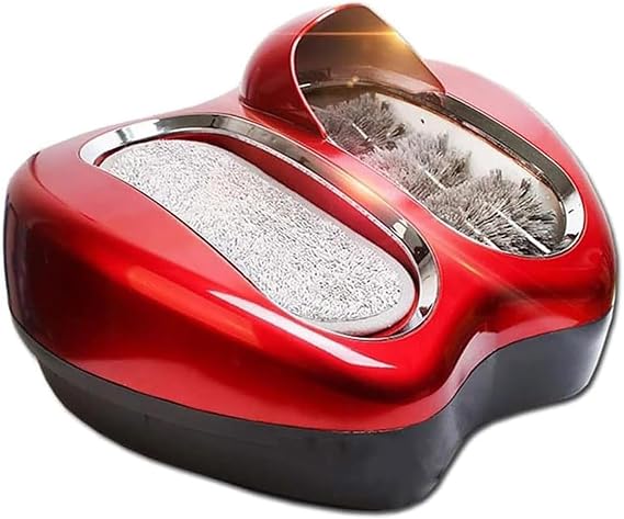 Automatic Shoe Sole Cleaning Machine, Smart Boots/Shoes Sole Water Brushing Machine, Intelligent Induction Electric Shoe Polisher for Hotel Entrance Hall Shoe Cleaner(46x42cm(18.1x16.5in), Red)