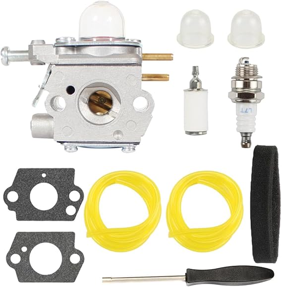 RuiXing OEM H2500 H2510 Carburetor for Hyper Tough H2520 H25B H2500 Trimmer | Fit Hyper Tough 41ADZ02C735 41BDZ01C735 41ADZ04C735 Murray M2500 M2510 25cc 27cc String Trimmer Part 753-06423