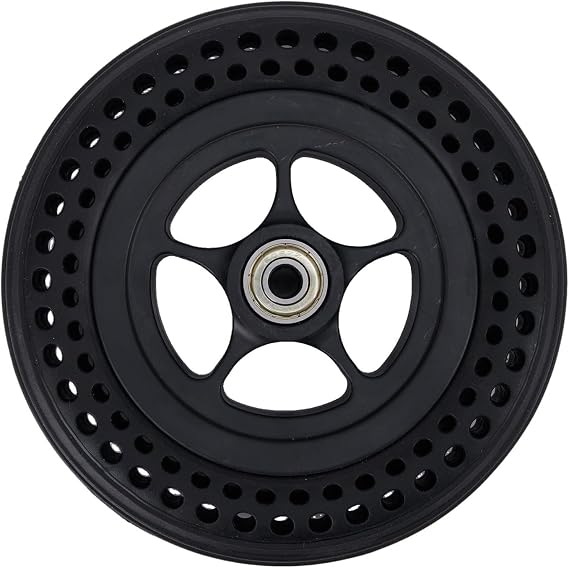 6x1.25 Solid Tire with Wheels Hubs for Ottobock M2 Wheelchairs, 6 Inch Puncture-Resistant Rubber Replacement Wheels, for Easy Install Non-Inflatable Front Tire