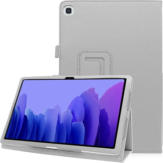 [TECH UK] Case for Galaxy Tab A7 10.4" 2020 Release Model T500, Premium Slim Leather Folio Stand Case Cover for Samsung Galaxy Tab A7 10.4 Inch 2020 Tablet (SM-T500/T505/T507) (Grey)
