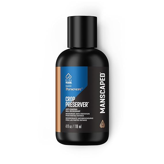 MANSCAPED The Crop Preserver, Men's Ball Deodorant Lotion, Male Care Hygiene Moisturizer, Anti-Chafing Groin Protection with Cooling Aloe Vera, Persevere Scent, 4oz