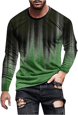 Muscularfit Tshirts Shirts for Men Graphic Vintage Long Sleeve Crewneck Loose Sweatshirts Casual Stylish Gym Workout Tee Tops