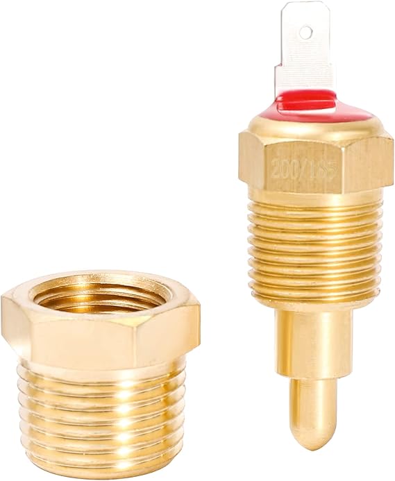 Fan Temperature Switch 200F On 185F Off, 3/8" NPT Thread