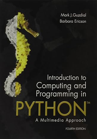 Introduction to Computing and Programming in Python