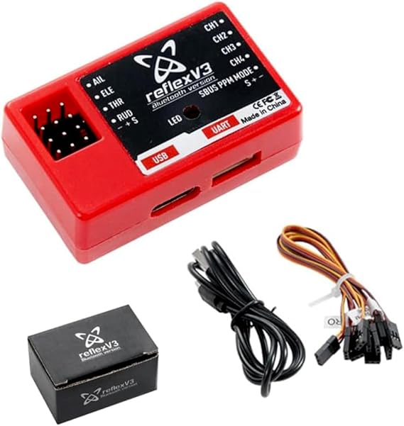 FMS Reflex V3 Flight Controller Gyro Stabilizer Remote Control for RC Plane Fixed Wing