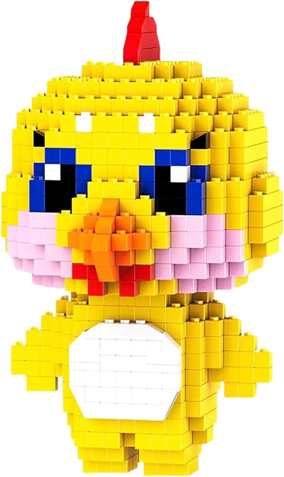Larcele Micro Building Blocks Animal Set, DIY Mini 3D Building Toy Bricks,1006 Pieces KLJM-10 (Rooster)