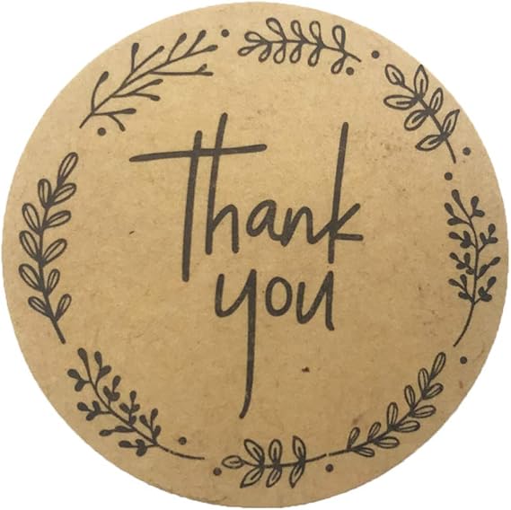 Thank You Stickers, Thank You Stickers Roll, 1.5'' Kraft Thank You Sticker, Thank U Sticker 500, Small Business Stickers, Thank You Gifts, Gracias Stickers, Envelope Stickers Packaging