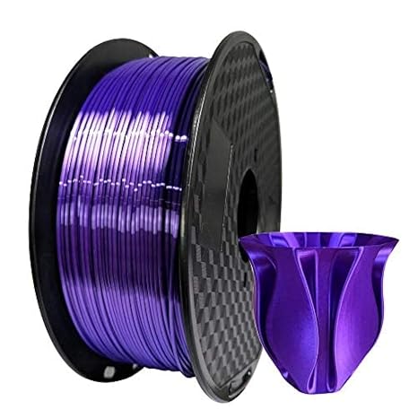 CC3D Silk Purple PLA Filament 1.75 mm 1KG 3D Printer Filament 2.2LBS Spool 3D Printing Materials Silky Shiny Dark Violet Metal Metallic Purple PLA Filament