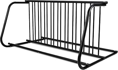 10-Bike Commercial Floor Bike Rack Stand Heavy-Duty Double-Sided Outdoor & Indoor Bike Parking Storage Solution for Garages, Schools, Retail Stores, and Event Venues