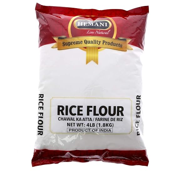 Hemani Rice Flour 4LB - Gluten-Free & Versatile for Baking & Cooking | Halal Certified | Since 1949