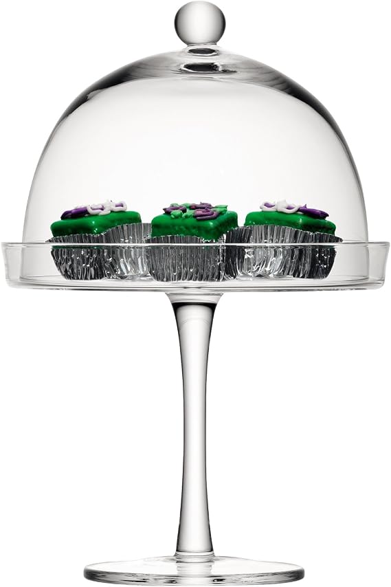 LSA International Vienna Cakestand & Cover Ø23/Ø20.5cm H34.5cm Clear| 1 Unit | Mouthblown & Handmade Glass | VI05