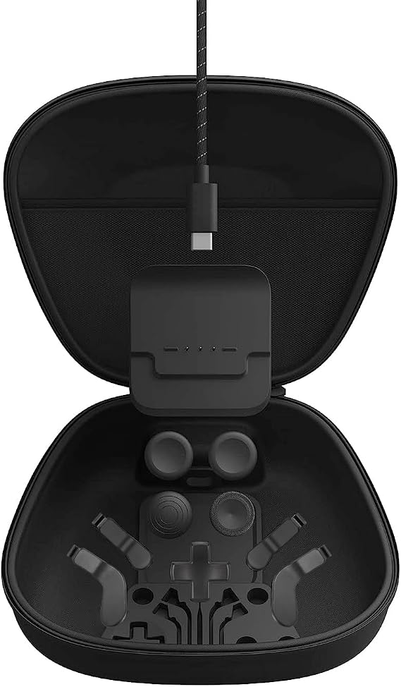 Complete Component Pack for Elite Controller Series 2 - Accessories Replacement Parts Repair Kit with Storage Case, Charging Dock and Charger Cable, 4 Thumbsticks, 4 Paddles, 1 D-Pad