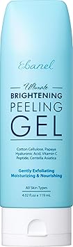 Ebanel Brightening Peeling Gel with Cotton Cellulose, Rice, Papaya, Centella, Hyaluronic Acid for Face and Body, Gentle Exfoliating Face Scrub Gel Peel Wash, Deep Pore Cleanser Minimizer Exfoliator