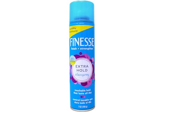 Finesse Extra Hold Hairspray with Active Proteins, Touchable All-Day Control, Humidity Resistant, 7 oz