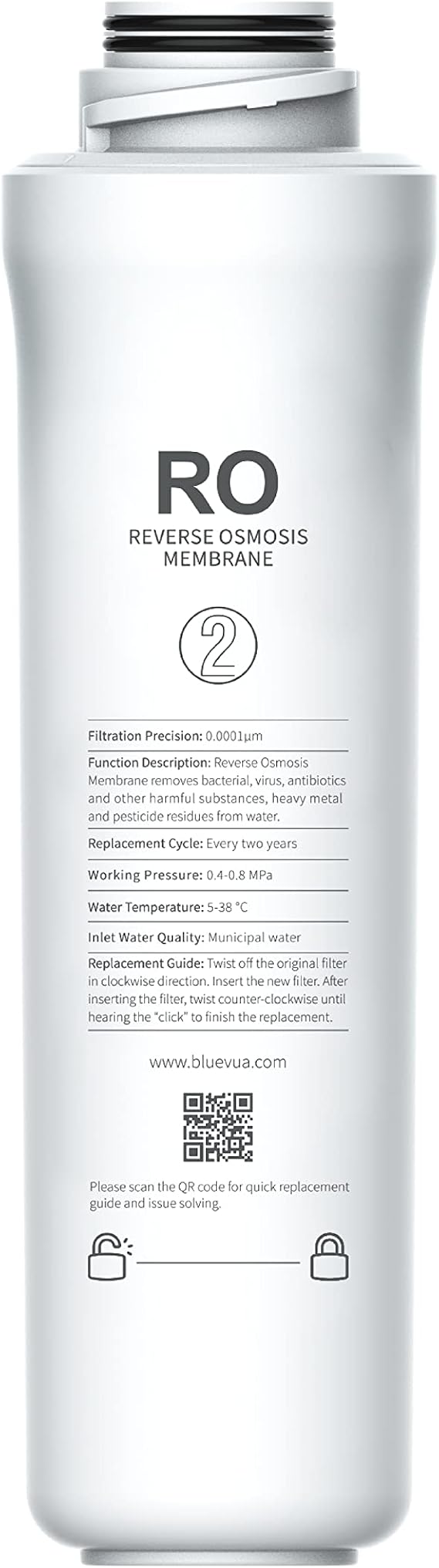 Filter Element Of Reverse Osmosis Under-Counter 500GPD-X6-RO