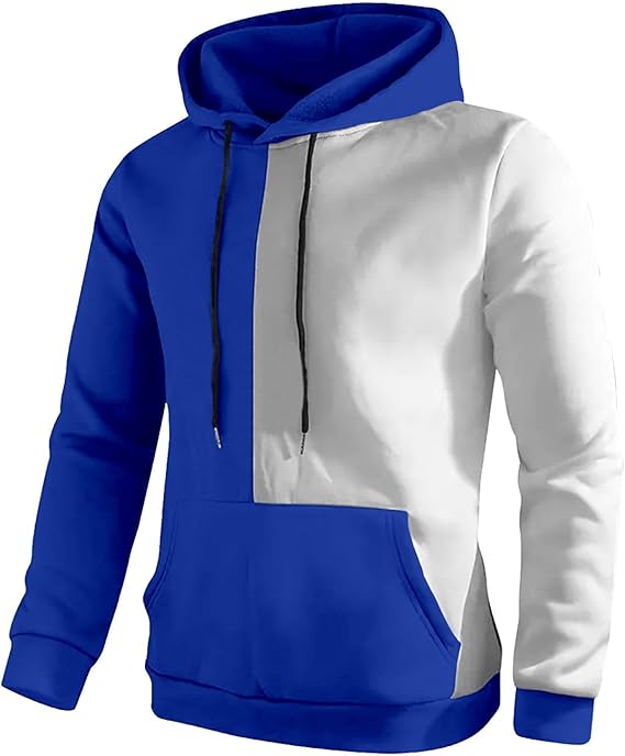 Men's Fashion 3D Casual Part Print Hooded Pullover Long Sleeve Drawstring Hooded Sweater Tops Outdoor Warm