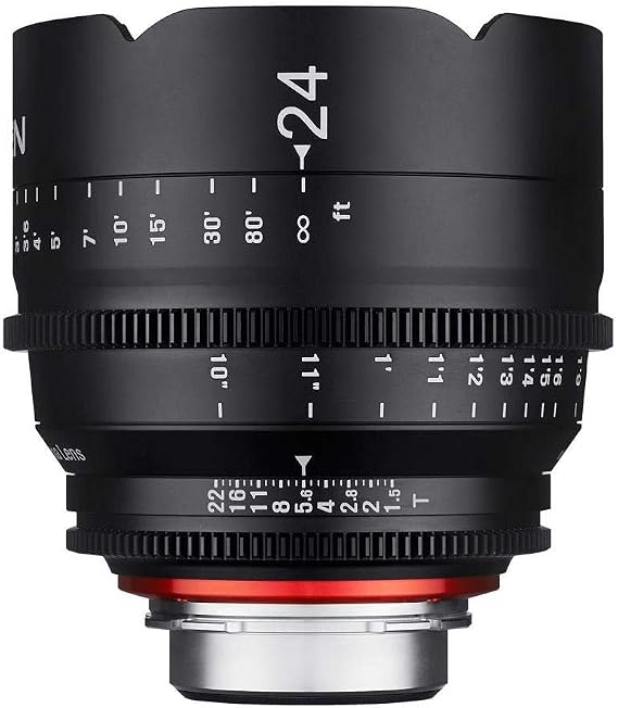 Rokinon Xeen XN24-C 24mm T1.5 Professional CINE Lens for Canon EF,Black
