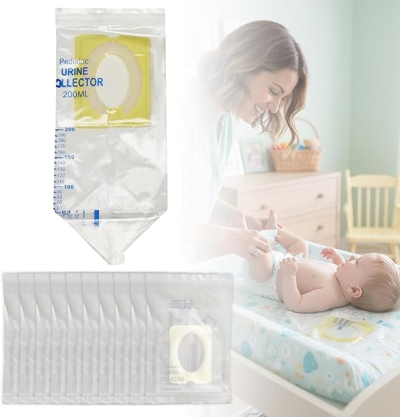 Child Urine Bag Collector for Toddler Travel, 200 ml Pediatric Pee Holder, Spill Proof Urine Bag Drainage Bag for Urinary Incontinence, 10Pcs