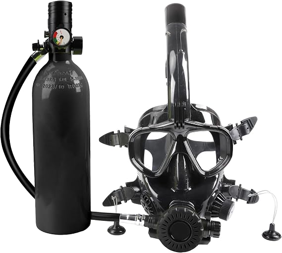Mini Scuba Diving Tank with Mask, Portable 1.9L Mini Scuba Diving Equipment with 25-30mins Diving time, DOT Certified for Underwater Exploration