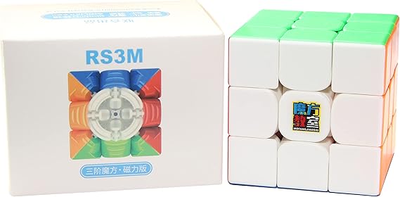 CuberShop Moyu RS3M 2020 3x3 Magnetic Speed Cube, Stickerless Budget Magnetic 3x3 Budget Cube, MFJS Cubing Classroom Professional 3X3 Speed Cube (Moyu RS3 M 2020 Stickerless) Smooth & Fast Cube