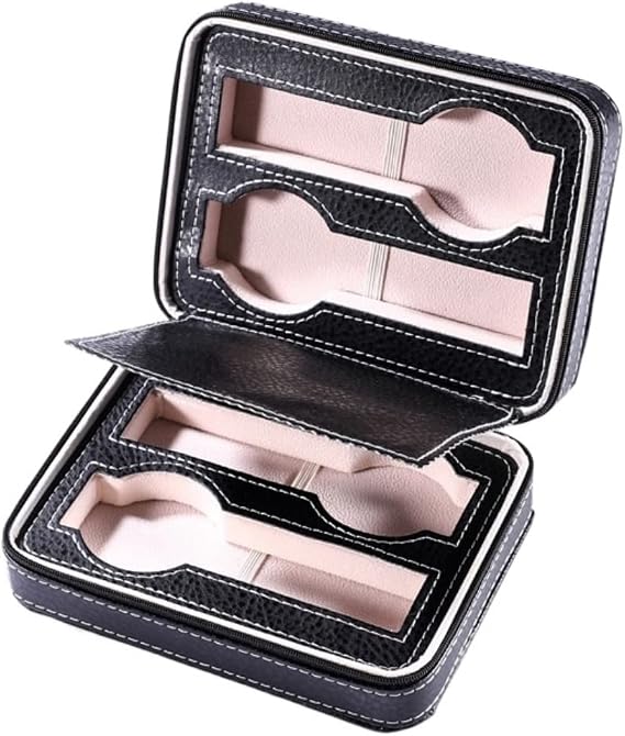 Watch Case 4 Slots Watch Display Storage Box Portable Jewelry Box Zipper Box Carbon Fiber Watch Boxes Watch Box (Color : C)