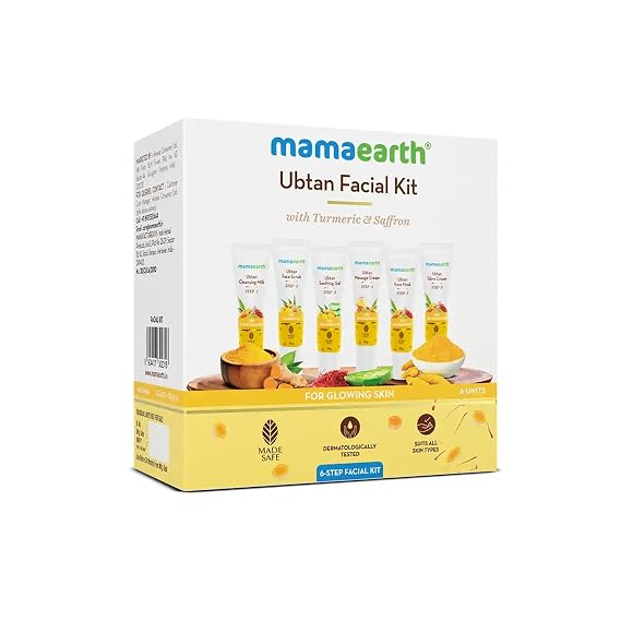 Mamaearth Ubtan Facial Kit with Turmeric & Saffron, 60g