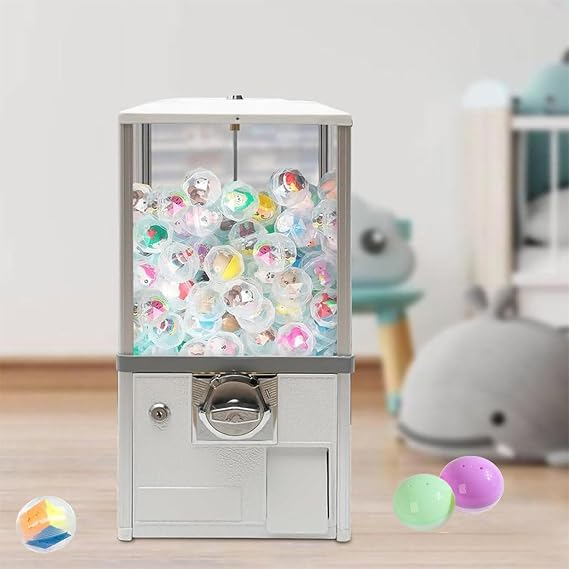 Vending Machines for Business,Machine Gashapon Machine Gacha Machine Gumball Machine Candy Machine,for Game Stores and Retail Stores for 4.5-5.5cm Ball,White