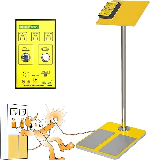 Human Body Static Electricity Tester, Micro-current Tester with Low Voltage Alarm Function, Suitable for Access Control and Production Workshops.