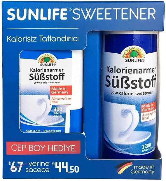 Sunlife Sweetener Tatlandırıcı 1200 adet + 300 Tablet