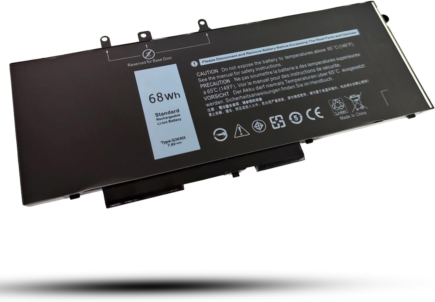 GJKNX Battery Compatible with Dell Latitude 5480 5280 5590 5490 E5480 E5580 E5490 E5590, Precision 15 3520 3530, 5YHR4 GD1JP 0GD1JP DY9NT 0DY9NT 4 51-BBZG 7.6V 68Wh