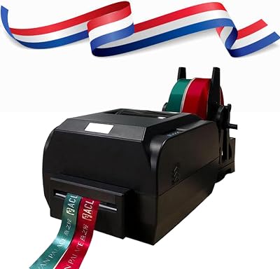 Digital Ribbon Printer, Satin Ribbon Printing Machine, Label Printer, Foil Stamping Printing Machine, Supports 50 Languages for Floral Bouquet Gifts Crafts Bows Party Wedding,20-50mm