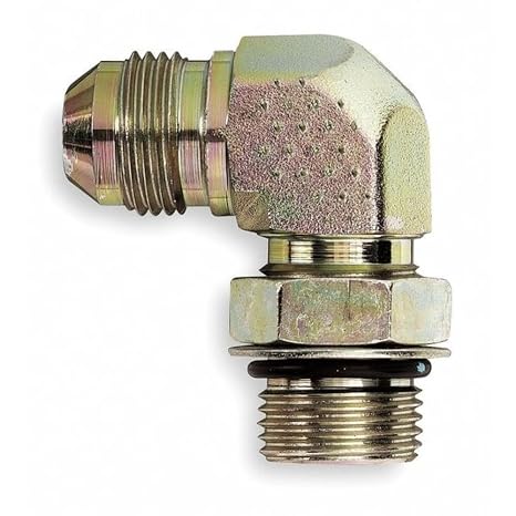 Eaton Aeroquip 2062-8-8S Steel Flared Tube Fitting, 90 Degree Elbow, 1/2" Male JIC x 1/2" O-Ring Boss Male