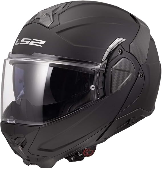 LS2 Helmets Advant II Modular Motorcycle Helmet W/SunShield (Matte Black - Small)