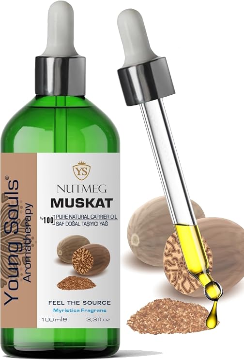Young Souls Aromatherapy Nutmeg Carrier Oil Muskat Bitkisel Sabit Yağ 100 ml