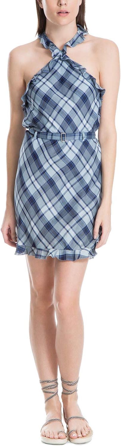 Max Studio Ruffle-Trim Halter Dress