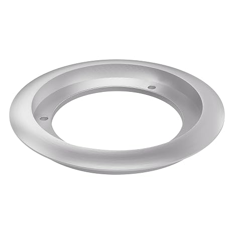 Enerlites 975518-S 5.25'' Nickel Plated Brass Recessed Flange, Fits Round 4" Floor Box Covers | Flange Only, Box & Cover Excluded. Mounting Flange Compatible with ENERLITES 975501, 975502, 975503 4" Floor Outlet Covers