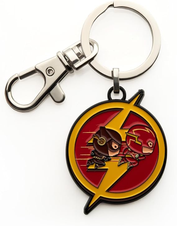 DC Comics The Flash Chibi Character Metal Keychain | Portable, Heavy-Duty Key Ring Holder For Car and Home