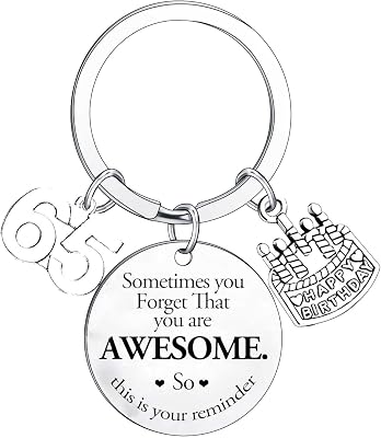 BESPMOSP Awesome Keychain Birthday Gifts for Women Men Inspirational Gifts Birthday Keychain for Family Friend Coworker